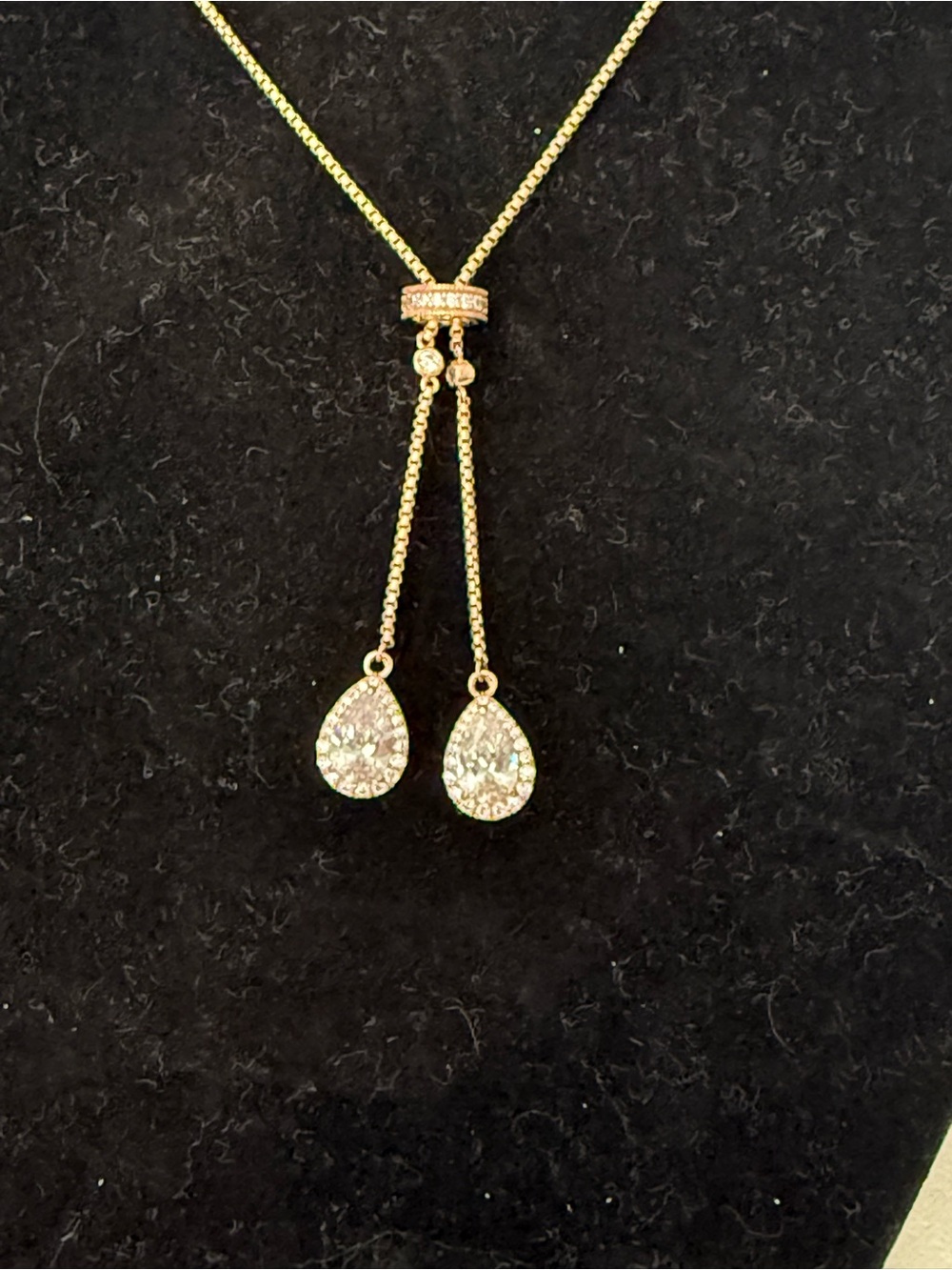 🌸JTV44 - Vanna K White Dimond Simulants Rose Gold Necklace💎🌹🤎🛍️